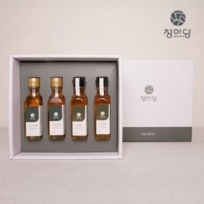 청아당 참기름 선물세트 3호 (유기농 참기름 120ml x 2병+ 국산 들기...