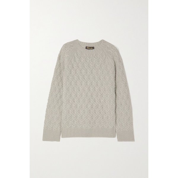 Cable-knit Cashmere Sweater 라이트 그레이