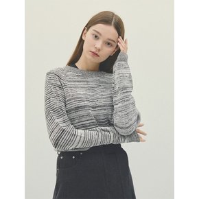 LIGHTGREY gradation raglan knit(IT054)