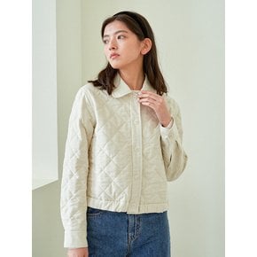 Cloud Quilting Bomber Shirt (Cream)