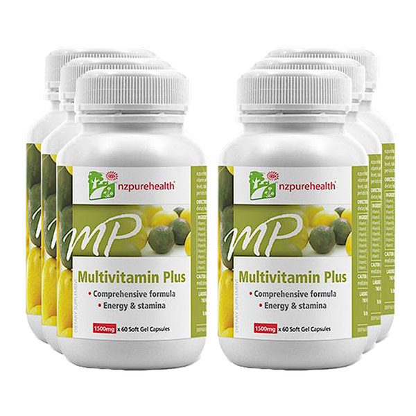 Nzpurehealth 멀티비타민 플러스1500mg 60캡슐 6개
