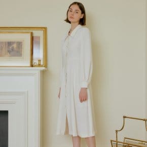 COLOR SHIRT ONEPIECE_WHITE