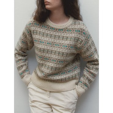 벤시몽 NORDIC WOOL KNIT - CREAM BEIGE