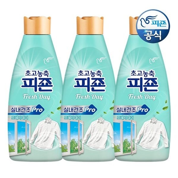초고농축 실내건조 섬유유연제 프레시데이 1L 용기 x 3개