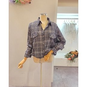 대구백화점클리지시어 크롭 체크 셔츠 탑 세트(CQ6WSU01)