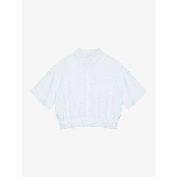 밴딩 크롭 하프 셔츠 (TKBAD2443)