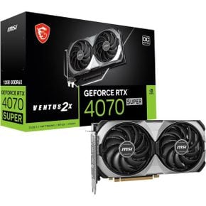 일본 MSI 그래픽카드 GeForce RTX 4070 SUPER 12G VENTUS 2X OC/A PCIe4.0 2Slot 2 Fan Space Sa