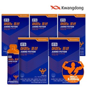 아미노포션 에너지젤 BCAA 아미노산 5박스(박스당 45g x 14포)