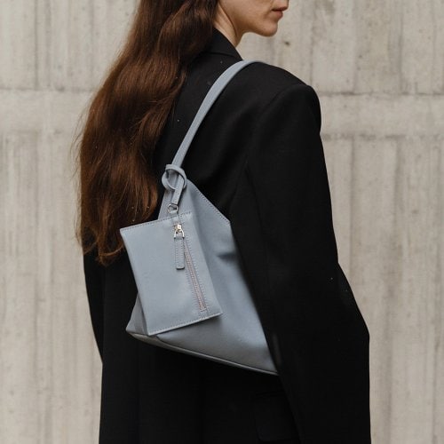 Mini Pulpy hobo bag Slate blue tint
