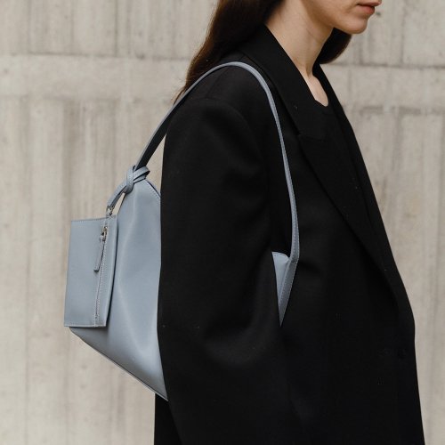 Mini Pulpy hobo bag Slate blue tint