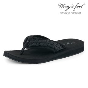 윙스풋(wings foots) 남성  ASLAN 데일리 쪼리 블랙(W658001)