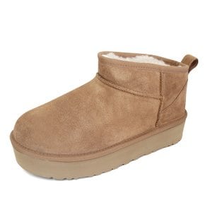 어그 UGG 클래식 울트라 미니 플랫폼 키즈 방한 부츠 체스트넛 1157791K-CHE