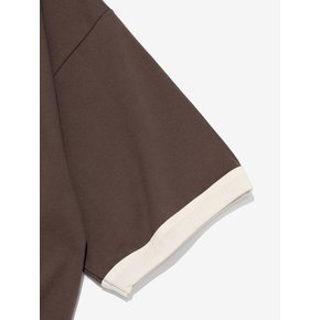 WASHED HERITAGE RINGER SHORT SLEEVE T-SHIRT (BROWN)