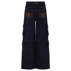 DENIM CARGO PANTS GIRL - F3MSJGDP050