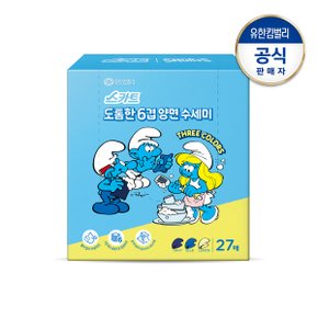 스카트 도톰한 6겹 양면 수세미 27매 스머프에디션