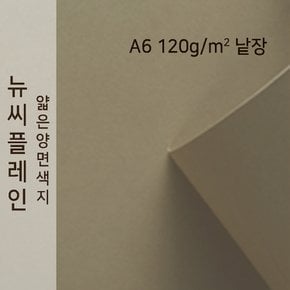 종이문화 뉴씨플레인 얇은 양면색상지 120g A6 No.57 황회 낱장 1매 색지