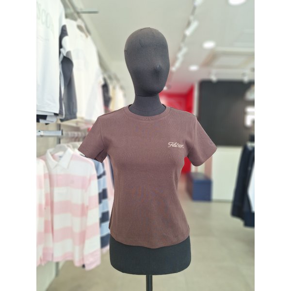 [여주점] FS2RSH2154F BRN 스몰로고 그래픽 반팔티 여성용