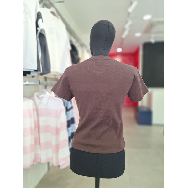 [여주점] FS2RSH2154F BRN 스몰로고 그래픽 반팔티 여성용
