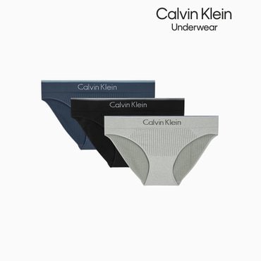 Calvin Klein Underwear 여성 서페이스 심리스 비키니 3PK (QP2563O-DEV)