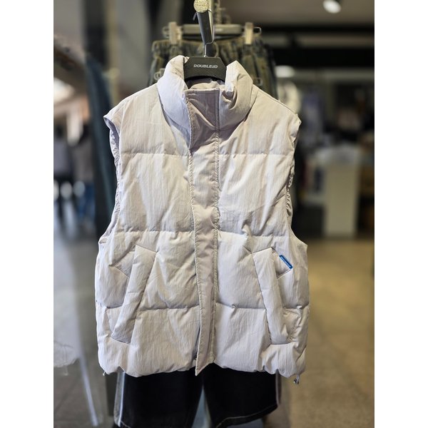 [시흥점] 무지 하이넥 퍼플그레이 덕다운 조끼(남녀공용)/JGZZ54901PU