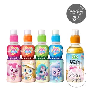 웅진식품 캐치티니핑 어린이음료 200ml 24입(보리차/딸기맛/사과맛/복숭아맛/밀크맛)