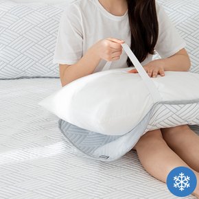 시원한 쿨링터치 여름 3중직 접촉냉감패드 K+베개커버 (50x70cm)2P 세트