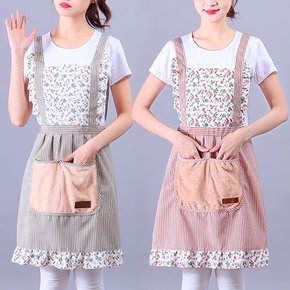 데일리 러블리 꽃무늬 프릴 앞치마 FD-0671