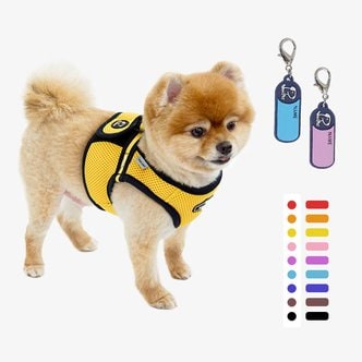 REAL PET 프리세이프 조끼 하네스 + 이름표 세트  9color 애견 가슴줄 강아지 산책 용품(S~3L)