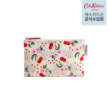 캐스키드슨 지퍼 펄스 파우치 - 에크루 체리 번치 (CK-AAL6707)