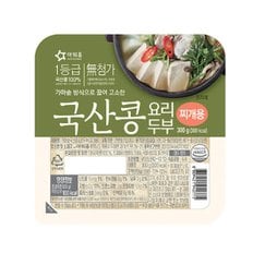  아워홈 가마솥 국산콩두부 찌개용 300g x6개.