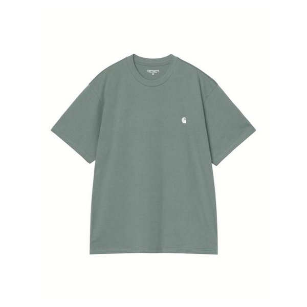 26SS 칼하트 WIP 숏슬리브 매디슨 티셔츠 I033000 3HLXX VELVET GREEN WHITE DOM