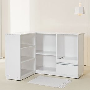 앵글 아일랜드수납장 주방 조리대 ㄱ자 코너 홈바 UV 상판형