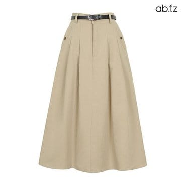 ab.f.z [ab.f.z/신상] 벨트 SET 플레어 롱스커트 (AFZ5MS37A)