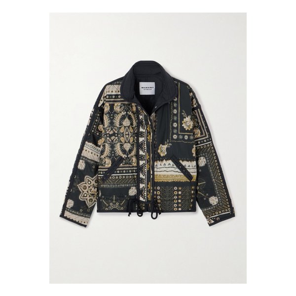 에뜨왈 그레인저 패딩 프린트 셸 재킷 블랙 1647597356092685