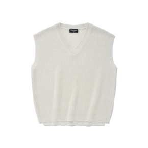 SP OVERSIZE SIDE SLITS KNIT VEST-IVORY