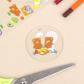 DIY 투명 아크릴판 키링 원형