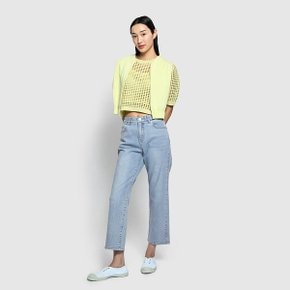 여 스트레이트 크롭 데님 팬츠 J125201107052