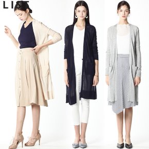 [리스트(LIST)] 분위기있는 제인 노카라 롱 포켓 가디건 (택가격:118000원)