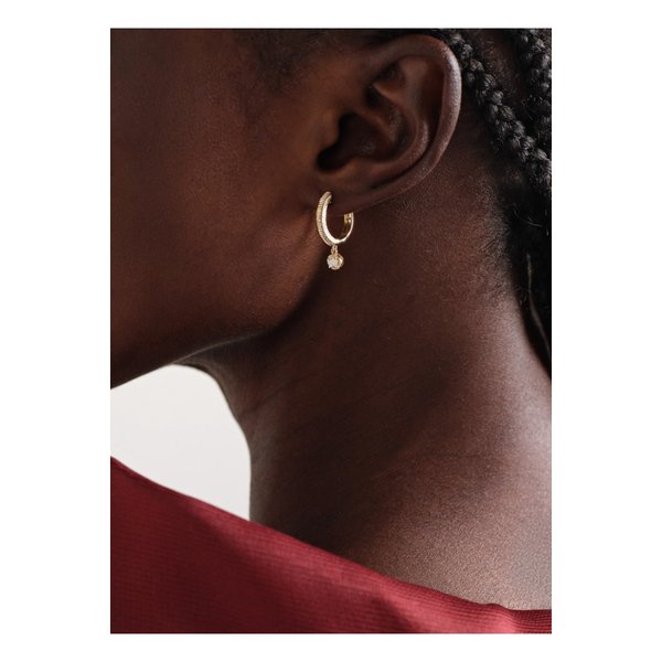 스톤 앤 스트랜드 Cyndi 14K 골드 다이아몬드 후프 귀걸이 1647597351947257