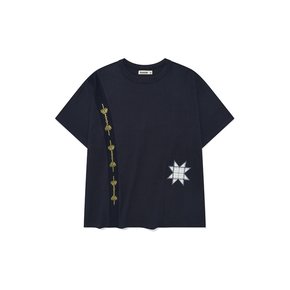 Sewing stuff half T-shirts / Navy