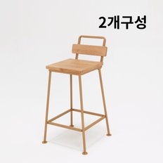 조니 엘다원목 등받이형 철제의자 2개세트 4컬러