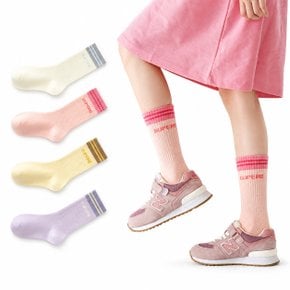 여아 키즈 파스텔 컬러 라인 4color 세트
