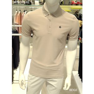 엘르골프 (6I35207 200) 2022년 남성 여름 등판 컬러 배색 폴로 반팔 티셔츠