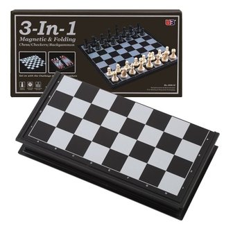  접이식 자석 체스판(25cmX25cm) 3in1 보드게임[WBDE622]