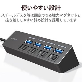 ELECOM USB3.0 4 맥북 서피스 프로 크롬북 PC 닌텐도 스위치 U3H-S418BBK 허브 포트