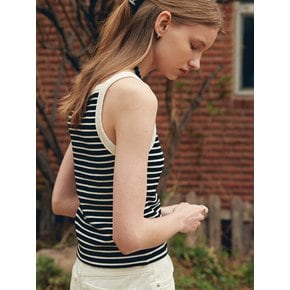 STRIPE SLEEVELESS (black stripe)