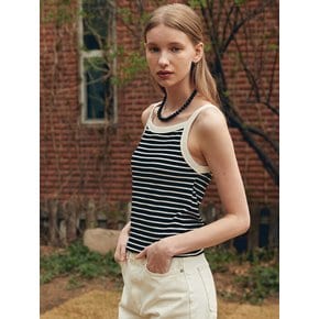 STRIPE SLEEVELESS (black stripe)