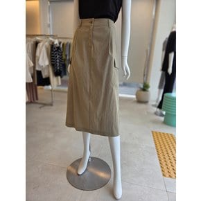 [여주점] [더 아이잗] 여성 린넨 아웃 포켓 H라인 스커트(IR7A0SK091)