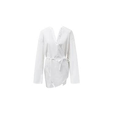 샵아모멘토 아모멘토 25SS Cotton Shirts Dress, White