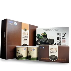 [무료배송]광천 삼송 김 세트 프리미엄 3호 캔김 4캔